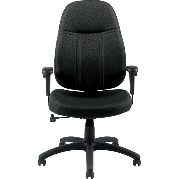 Global Offices To Go® Fabric Tilter Executive Chair With Arms, Black (OTG11652-QL10)