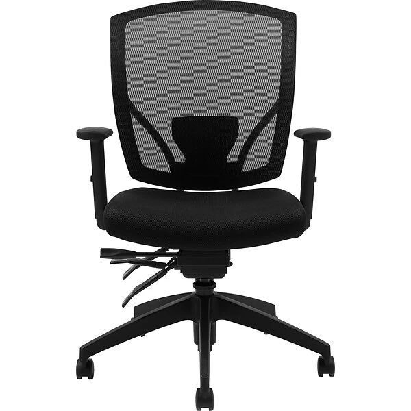 Offices To Go® Mesh Multi-Function Task Chair With Arms, Black (OTG2803B) - Image 2