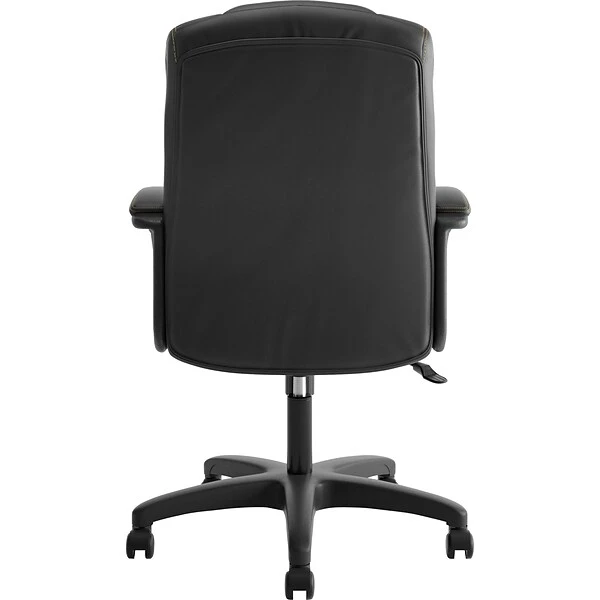HON High-Back Executive Chair, Center-Tilt, Black Vinyl, Contrast Stitching, Fixed Arms (BSXVL131EN11) - Image 3