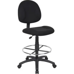 Boss® Drafting Stool W/ Footring; Black