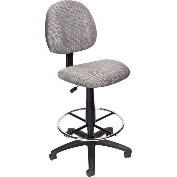 Boss® Drafting Stool W/ Footring; Gray