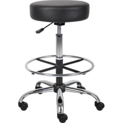Boss® CareSoft Medical/Drafting Stool; Black