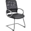 Boss Mesh Back W/ Pewter Finish Guest Chair
