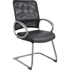 Boss Mesh Back W/ Pewter Finish Guest Chair