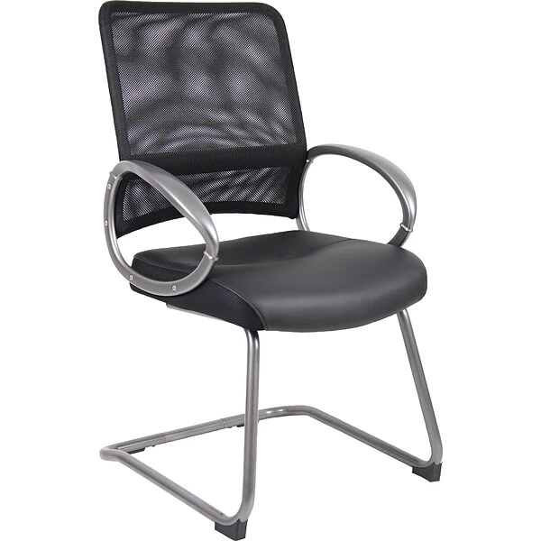 Boss Mesh Back W/ Pewter Finish Guest Chair