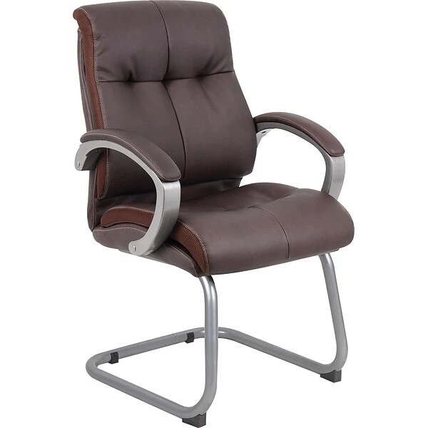 Boss Double Plush Executive Guest Chair - Bomber Brown - Image 3