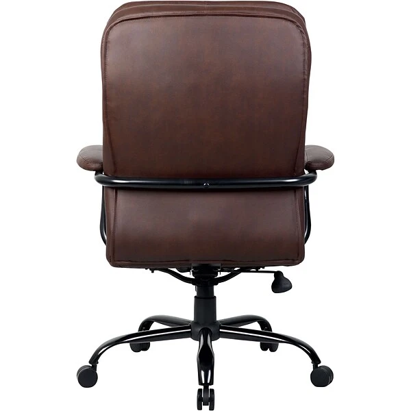 Boss LeatherPlus Faux Leather Executive Big & Tall Chair, 400 Lb. Capacity, Bomber Brown (B991-BB) - Image 2