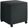HON Flock Fabric Cube Ottoman, Carbon (HONFLCO1PNS8)