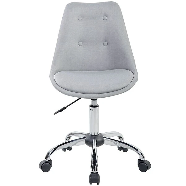 Techni Mobili Tufted Armless Task Chair, Gray