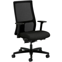 HON Ignition Mid-Back Mesh Task Chair, Synchro-Tilt, Back Angle, Adj Arm, Fabric, Starry Night, 20.0"W X 17.0"D, 19.0"W X 24.0"H