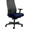 HON Ignition Ilira-Stretch Mesh Back Task Chair, 20.0"W X 19.0"D, 19.0"W X 29.0"H, Navy
