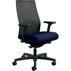HON Ignition Ilira-Stretch Mesh Back Task Chair, 20.0"W X 19.0"D, 19.0"W X 29.0"H, Navy