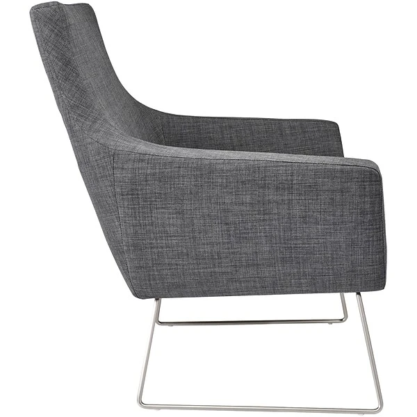 Adesso Home Kendrick Fabric Lounge Chair, Charcoal Gray (GR2002-10) - Image 2