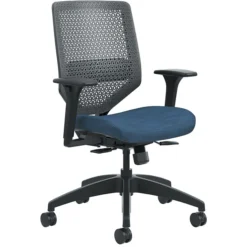 HON Solve ReActiv Back Fabric/Mesh Mid-Back Task Chair, Charcoal/Midnight Seat Fabric (HONSVR1ACLC90TK)