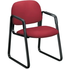 HON Solutions Seating Fabric Guest Chair With Sled Base, Marsala (HON4008CU63T)