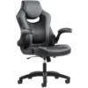 Sadie Racing Style Bonded Leather Gaming Chair, Black/Gray (BSXVST911)
