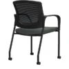 Union & Scale™ Workplace2.0 500 Series Mesh And Fabric Guest Chair With Fixed Arms, Iron Ore, Fully Assembled (51979)
