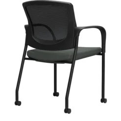 Union & Scale™ Workplace2.0 500 Series Mesh And Fabric Guest Chair With Fixed Arms, Iron Ore, Fully Assembled (51979)