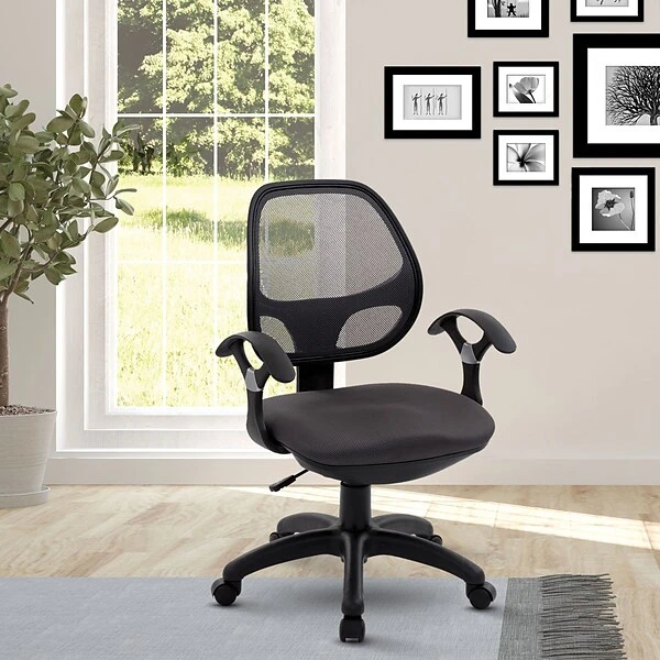 Techni Mobili Mid-Back Mesh Task Chair, Black - Image 3