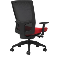 Union & Scale Workplace2.0™ Fabric Task Chair, Ruby Red, Integrated Lumbar, 2D Arms, Advanced Synchro Tilt