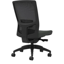 Union & Scale Workplace2.0™ Fabric Task Chair, Iron Ore, Adjustable Lumbar, Armless, Advanced Synchro Tilt