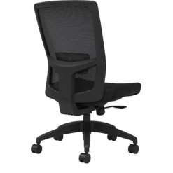 Union & Scale Workplace2.0™ Fabric Task Chair, Black, Adjustable Lumbar, Armless, Synchro Seat Slide