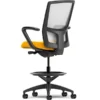 Union & Scale Workplace2.0™ Fabric And Mesh Stool, Goldenrod, Integrated Lumbar, Fixed Arms, Synchro