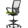 Union & Scale Workplace2.0™ Fabric And Mesh Stool, Pear, Integrated Lumbar, Fixed Arms, Synchro