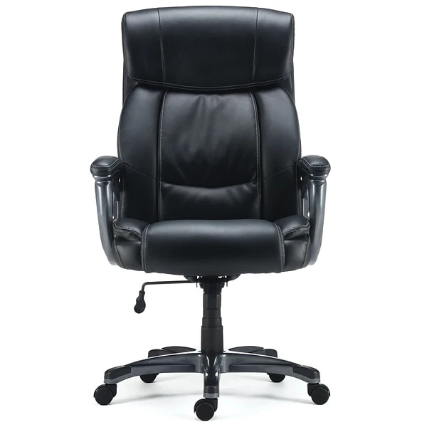 Quill Brand® Lockland Bonded Leather Big & Tall Managers Chair, Black (53235)