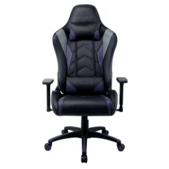 Quill Brand® Emerge Vartan Bonded Leather Gaming Chair, Purple/Black (59259)
