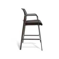 Union & Scale™ Prestige Esler Casual Fabric/Mesh Drafting Stool, Black (UN28356)