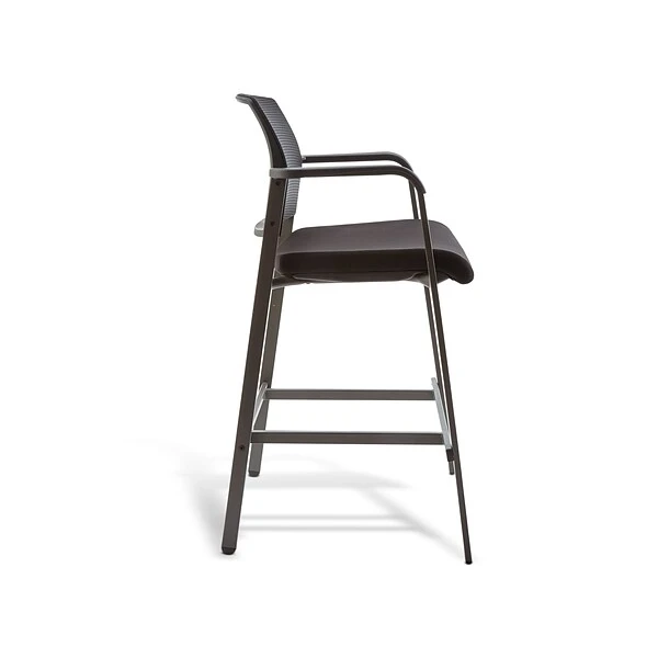 Union & Scale™ Prestige Esler Casual Fabric/Mesh Drafting Stool, Black (UN28356)