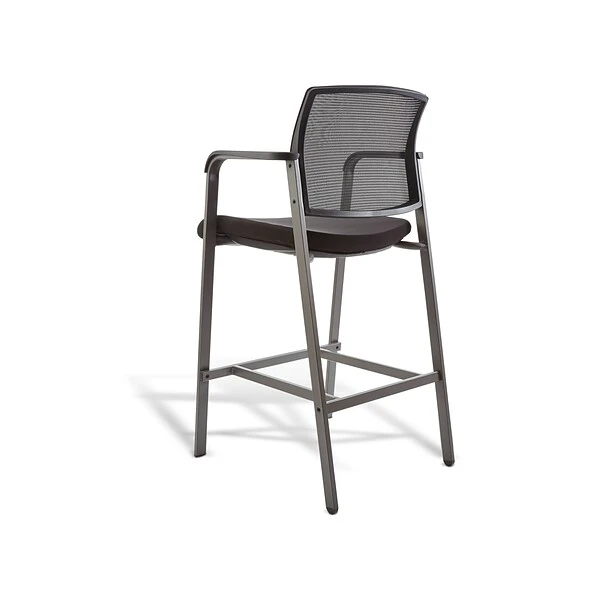 Union & Scale™ Prestige Esler Casual Fabric/Mesh Drafting Stool, Black (UN28356) - Image 2