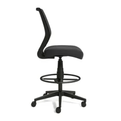 Essentials™ Mesh Back Fabric Drafting Stool, Black (UN59386)