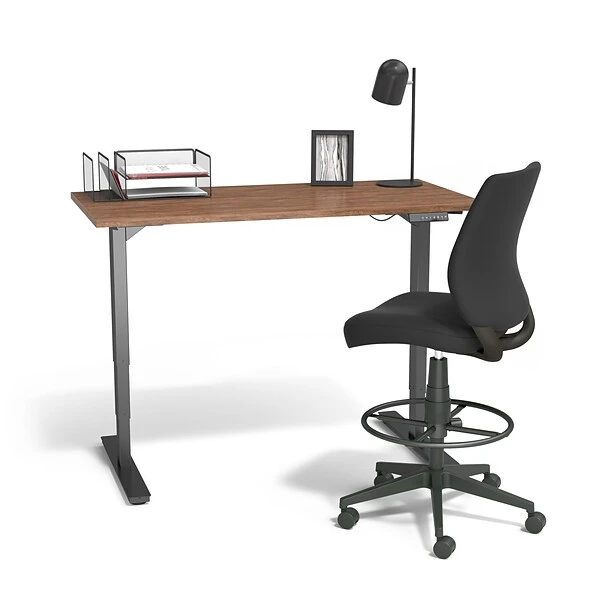 Essentials™ Fabric Drafting Stool, Black (UN59390) - Image 5