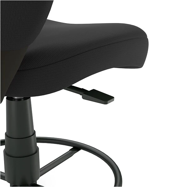 Essentials™ Fabric Drafting Stool, Black (UN59390) - Image 3