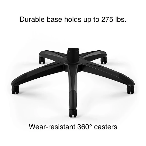 Quill Brand® Luxura Faux Leather Racing Gaming Chair, Black And Gray (52503) - Image 6