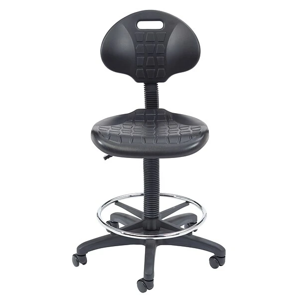 National Public Seating Kangaroo Stool 6700 Series Polyurethane Drafting Chair, Black (6722HB) - Image 2