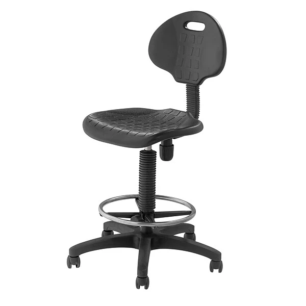 National Public Seating Kangaroo Stool 6700 Series Polyurethane Drafting Chair, Black (6722HB) - Image 8