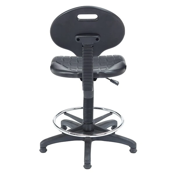 National Public Seating Kangaroo Stool 6700 Series Polyurethane Drafting Chair, Black (6722HB) - Image 3