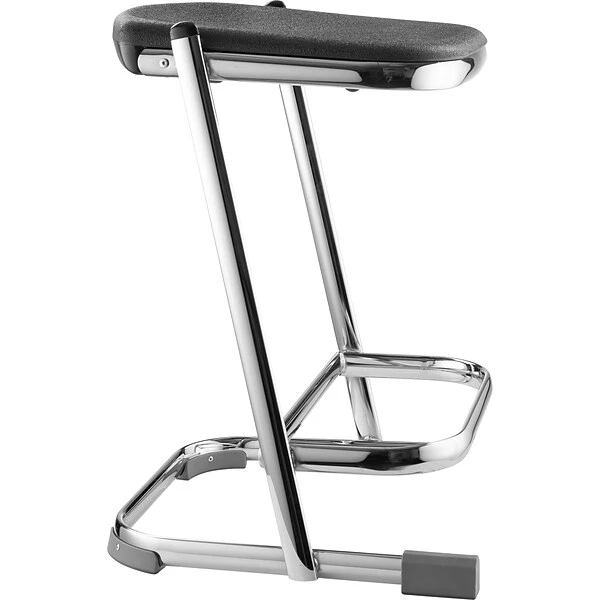 National Public Seating 22" 6600 Series Blow Molded Polypropylene Z-Stool, Black, 3/Pack (6622/3) - Image 2