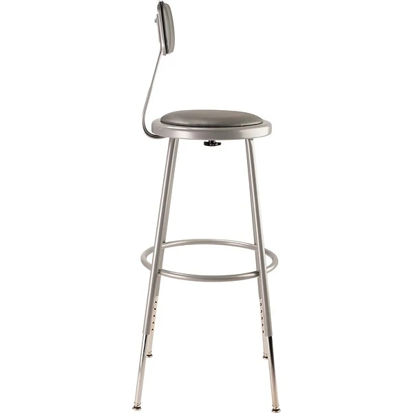 National Public Seating Vinyl Computer And Desk Stool, Gray (6424HB1) - Image 2