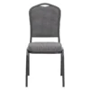 NPS 9300 Series Deluxe Fabric Upholstered Stack Chair, Natural Graystone/Black Sandtex, 4 Pack (9362-BT/4)