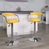 Flash Furniture 19 1/2" X 19 1/2" Vinyl Adjustable Height Bar Stool, Yellow