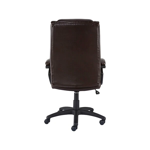 Quill Brand® Kelburne Luxura Faux Leather Computer And Desk Chair, Brown (50870) - Image 2