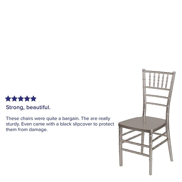 Flash Furniture HERCULES Series Resin Chiavari Chair (LEPEWTER) - Image 3