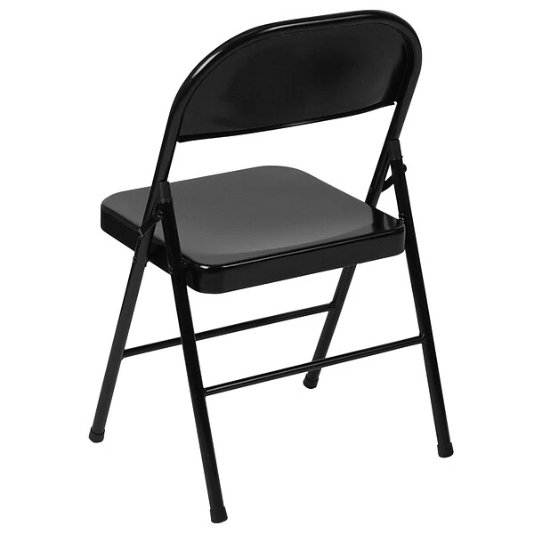 Flash Furniture HERCULES Series Metal Folding Chair, Black, 2/Pack (2BDF002BK) - Image 7