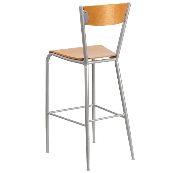 Flash Furniture Invincible Series Traditional Wood Restaurant Barstool, Natural (XUDG60218B) - Image 5