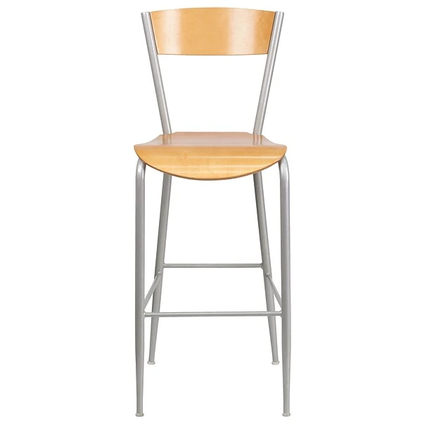 Flash Furniture Invincible Series Traditional Wood Restaurant Barstool, Natural (XUDG60218B) - Image 8