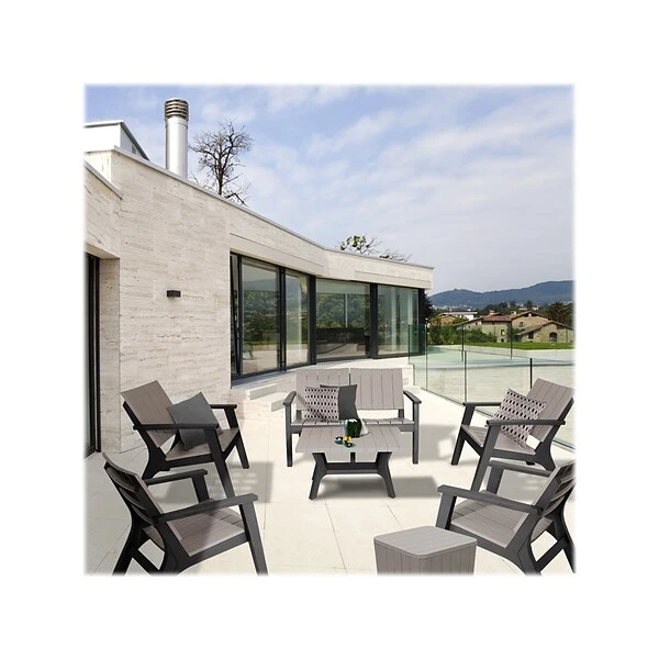 DUKAP ENZO 7-Piece Sofa Seating Set Without Cushions, Gray/Black (O-DK-018019BBG) - Image 7